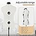 PDM WORLDWIDE Beige Adjustable Dress Form Mannequin for Sewing Female Size 6-14, Pinnable Model Body with 13 Dials, Detachable Casters, 42.5