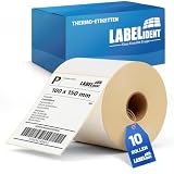 Labelident Versandetiketten 100 x 150 mm - 5.000 Etiketten, 10 Rollen à 500 Thermoetiketten | Stark selbstklebende Thermodirekt-Labels für DHL, DPD, FedEx, GLS, Hermes, UPS, Zebra