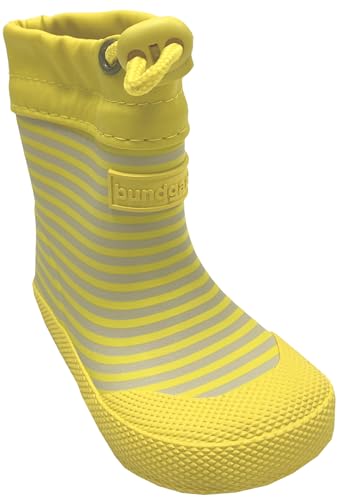 Bundgaard Extrem flexible & leichte Barfuß- Gummistiefel Kurzschaft COVER Farbwahl (Sunflower Stripe, Maße siehe Tabelle, EU Schuhgrößensystem, Kleinkind, Numerisch, M, 23)