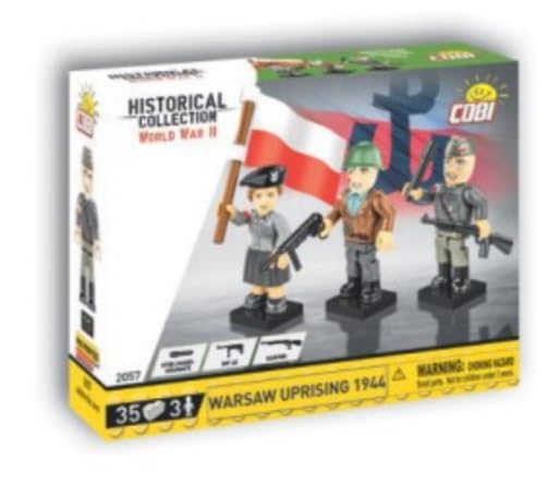 COBI Collection Historique Seconde Guerre Mondiale, Figurines Soulèvement de Varsovie 1944, Ensemble de 3 Pièces