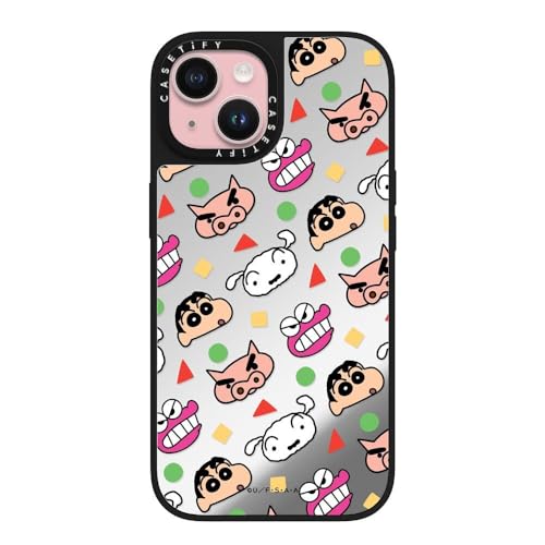 CASETiFY MagSafe Ή~[ iPhone 15 P[X [ː / 1.5m̗NA / Crayon Shin-chan Co-Lab] - Vo[ (ubNop[) - Shinchan & Buddies ca
