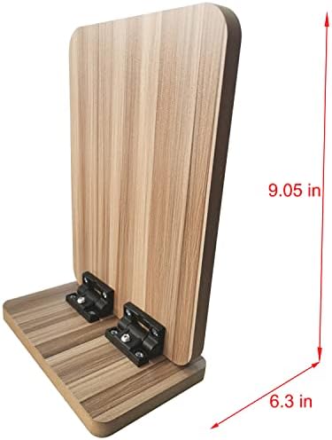 ZHUOAI Wooden Vanity Mirror Desktop Makeup Mirror Wood Frame Cosmetic HD Mirror (Wooden Rectangle)