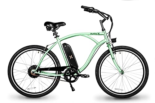 Hurley Electric Bikes Layback Electric Cruiser Single Speed E-Bike (Mint, Medium / 18 Fits 5'6"-6'2") #TOP1