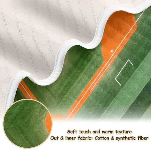Image of Baseball Field Baby Blanket Cotton Cozy Throw Blanket Warm Nursery Swaddle Receiving Toddler Blankets 30 inch x 40