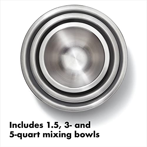 OXO Good Grips 3-Piece Stainless-Steel Mixing Bowl Set by OXO - Image 2