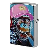 Banksy バンクシー ゴリラ モダンアート ZIPPO 収納 喫煙具 交換用外側 おしゃれ 男女兼用 シェル 金属保護シェル 誕生日 父の日 プレゼント コレクション ギフト