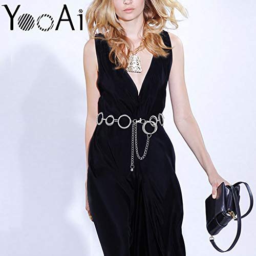 O-Ring Chain Belts Waist Belt Links for Women Metal Link Chain Gift2