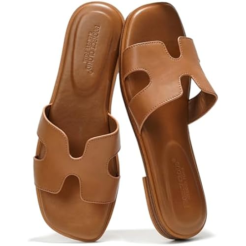 Project Cloud 100% Genuine Leather Sandals Women Flats For Women (Jannel)