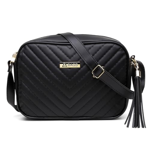 Bolsa Feminina Crossbody Matelassê Alça Transversal Casual Preto