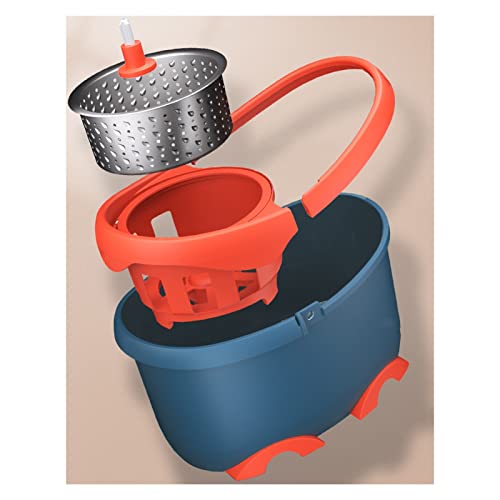CLoxks Wischmopp und Putzeimer Set Mikrofaser-Spin-Mopp- und Eimer-Bodenreinigungssystem trocken und Wetfree-Handwaschen mit 2 MOPS-Köpfen Putzeimer und Bodenwischer mit – Bild 4