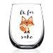 GALAROES For Fox Sake Funny Wine Glass Birthday Gifts For Men or Women Gift Ideas for Mom, Wife, Grandma, Sister, Coworker 15 Ounce Stemless Fox Lover Gifts For Him