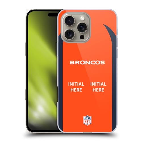 Coque rigide NFL Denver Broncos personnalisable initiale Apple iPhone 16 Pro