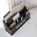 BLU MONACO Espresso Brown Wooden Mail Organizer | 3-Tier Rustic Desktop Mail Sorter for Kitchen Counter or Office | Wooden Letter Holder and Bill Storage Caddy | 12.5” x 4.5” x 7” Countertop Organizer