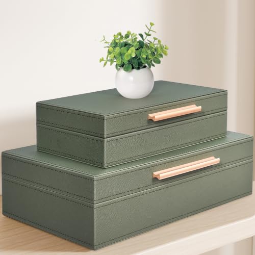 Decorative Box Decorative Boxes with Lids 2-Set Memory Box for Keepsakes