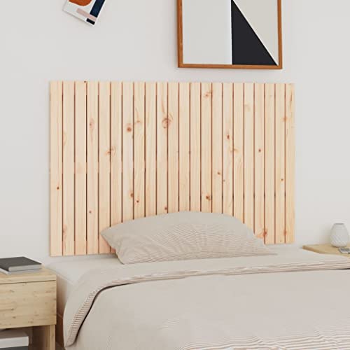Genérico Cabecero de Cama de Pared Madera Maciza de Pino 140x3x90 cm Mobiliario,Camas y Accesorios,Cabeceros y pies de Cama Marrón 11,17kg
