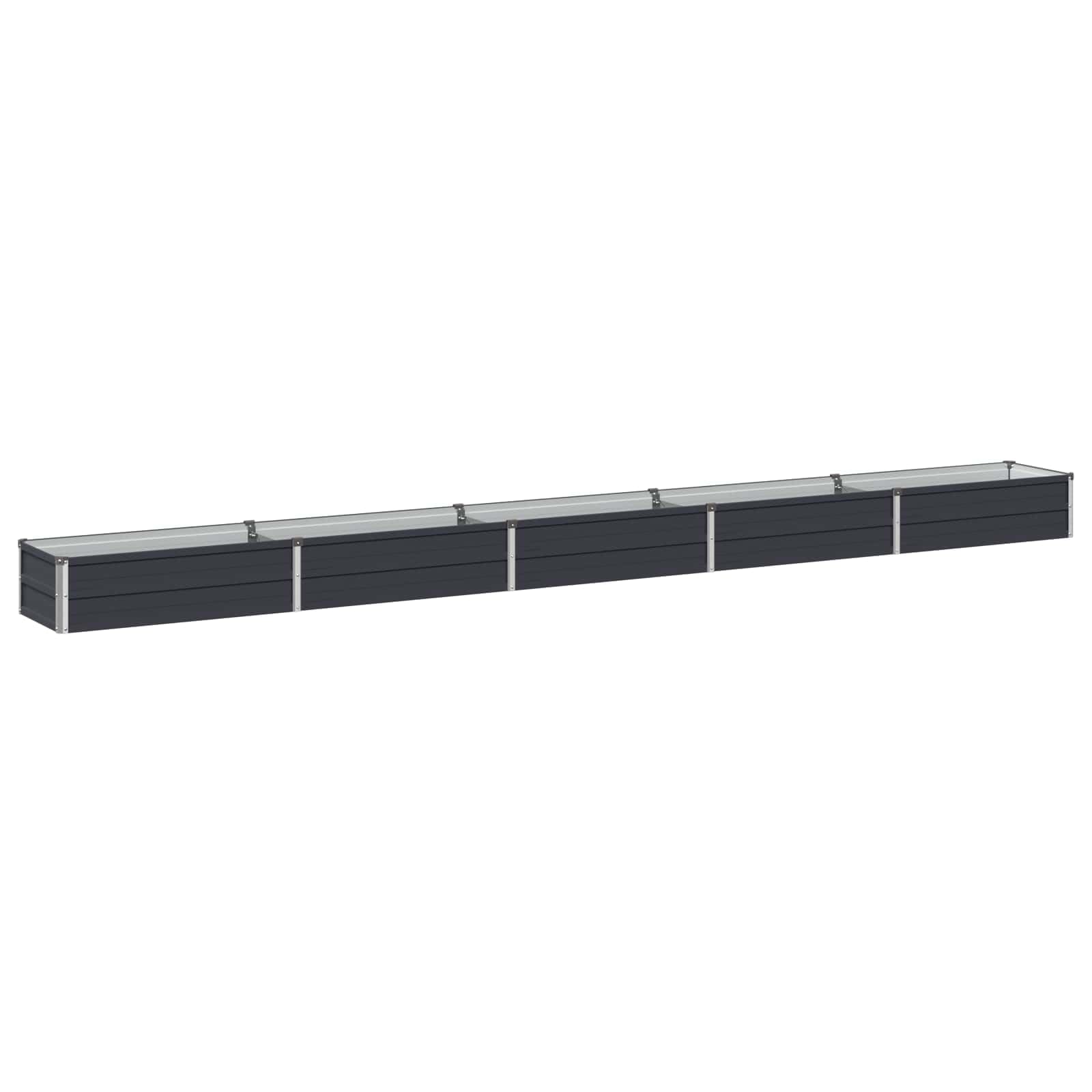 vidaXL Raised Garden Bed Anthracite 400 x 40 x 24 cm cold-rolled steel