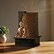 Zen’Light - Zimmerbrunnen Buddha Jati abnehmbar mit gelbem LED-Band - Zen-Dekor Ideal für Meditation und Entspannung - Leise Wasserpumpe - Glücksbrunnen mit geschlossenem Kreislauf - H 40cm