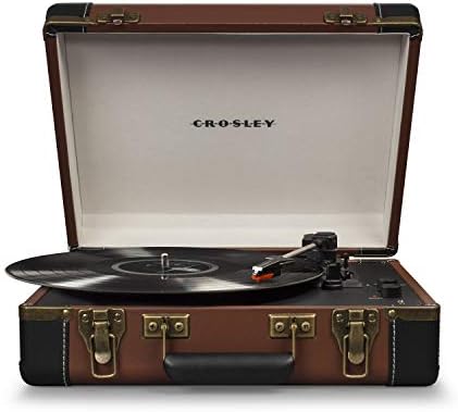 Crosley CR6019A-BR Executive Portable USB Turntable, Brown