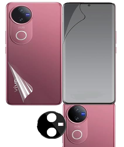 Image of FabeKee Matte Acrylic Screen Guard Compatible for Vivo V50e / Vivo V50 5G | Front And Back Screen Guard With camera lens protector Edge To Edge Full Screen Coverage With Easy Installation Kit (3in1)