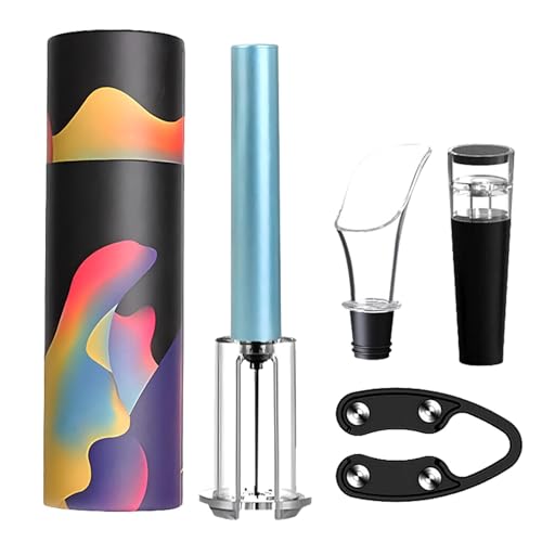 Sacacorchos manual de 4 piezas, kit de sacacorchos manual para botellas de vino, abridor de botellas de vino, accesorio de bar para el hogar, bar, cocina, fiestas