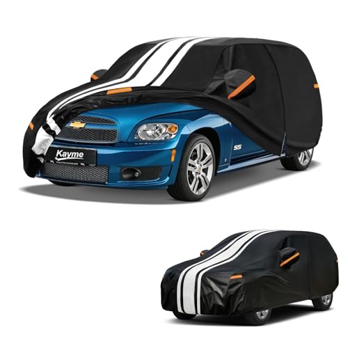 Image of Kayme Heavy Duty Car Cover for Chevrolet Chevy HHR (2005-2011) Waterproof | Gift with Tape /Towel /Bag, Outdoor Full Exterior Cover Rain Snow Sun UV Protection, Soft Cotton Inner Protect Vehicle Paint