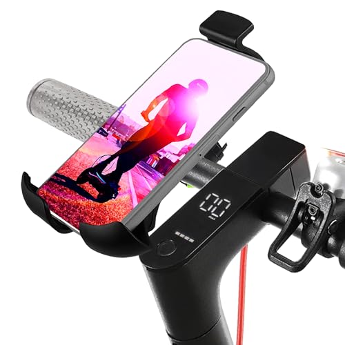 Produktbild von Handyhalter Motorrad FONGKE E Scooter Handyhalterung, , Anti Shake Mobile Halterung, E Scooter Zubehör, Universal Mit 360° Drehbar, Einhandbedienung Fahrrad Handyhalterung