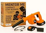 Mentor Me Cordless Leaf Blower for Kids - Real Working Youth Sized Blower with Safety Glasses - Parent-Led Learning Yard Tool - Durable Family Training Equipment, Adult Handling Required