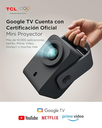 Miniatura 2 de Tcl C1 Proyector Portatil 4k Compatible, Googletv Netflix Disney Apps Intégrées Mini Proyector 1080p Full Hd, Auto Focus Keystone Dolby 8w Wifi Bluetooth, Para Movil 285 , Cine En Casa, Habitacion