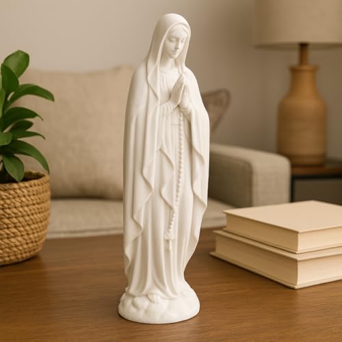 Estatua Virgen de Lourdes 5.5" Blanca Znet3D miniatura 4