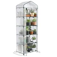 VOUNOT® Mini Greenhouse with Shelves Garden Greenhouse
