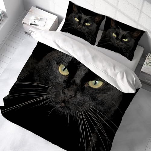 Housse de couette chat noir pour décorer une chambre confortable - 4