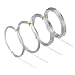 BBTO Silver Aluminum Craft Wire, 4 Sizes (1 mm, 1.5 mm, 2 mm and 2.5 mm in Thickness) Bendable Metal Wire for DIY Sculpture and Crafts, 4 Rolls, Each Roll 16.4 Feet