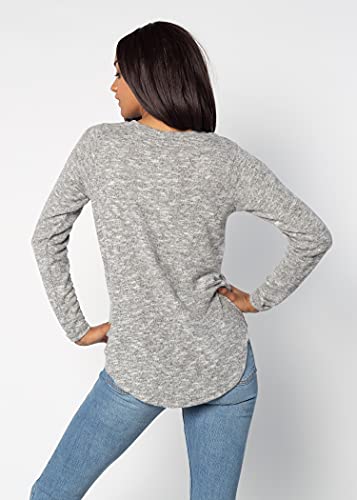 Virginia Tech Hokies Women's Cozy Fleece Tunic Hoodie – Heather Grey, X-Large, Officially Licensed - View #3