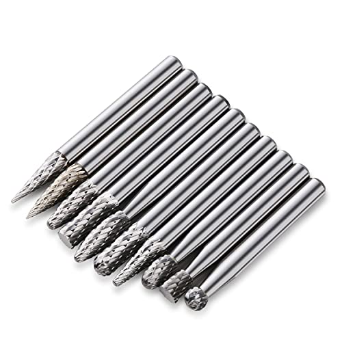 Vearter 10 Pack Carbide Rotary File Set for Grinding Bali Wood Aluminum Copper Milling Tools - Image 4