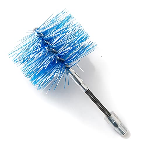 BARETTO Brosse de rechange Flex pour kit de nettoyage de votre poêle à granulés, brosse Flex en nylon, adaptée au nettoyage de la cheminée avec courbes (80 mm)