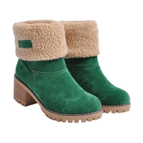 Bottes à talon épais XIAOXIAOYU pour marcher sans douleur tout l'hiver