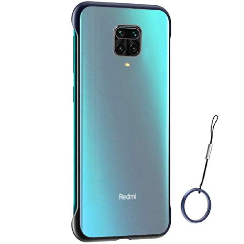 Image of Ultra Thin Frameless Transparent Hard PC Back TPU Corners Case Cover for Mi Redmi Note 9 Pro /Redmi Note 9 Pro Max /Poco M2 Pro - Blue