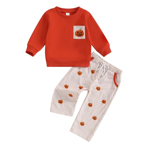 Toddler Baby Boy Thanksgiving Outfit Turkey Sweatshirt Long Sleeve T Shirt Plaid Pants Set Infant Thanksgiving Clothes