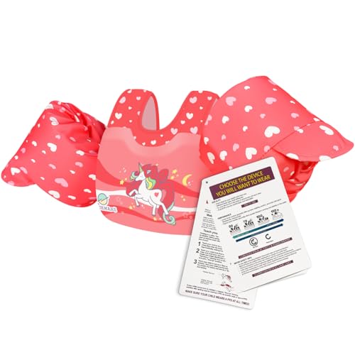 BLUEMARS USCG Approved Toddler Swim Vest 33-55 LBS,Toddler Floaties Life Jacket for 30-50 Pounds, Kids Arm Floaties Water Wings for Children 1,2,3,4,5,6,7 Years Old