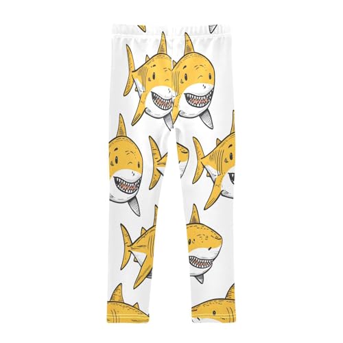 Toddler Girls Leggings Printed Yoga Pants Leggings Yellow Shark for Kids2