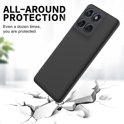 Image of Back Cover Compatible with Motorola Moto Edge 70 Fusion 5G | Full Camera Protection | Premium Liquid Silicon Case | Flexible Bumper Case for Motorola Moto Edge 70 Fusion 5G (Black)