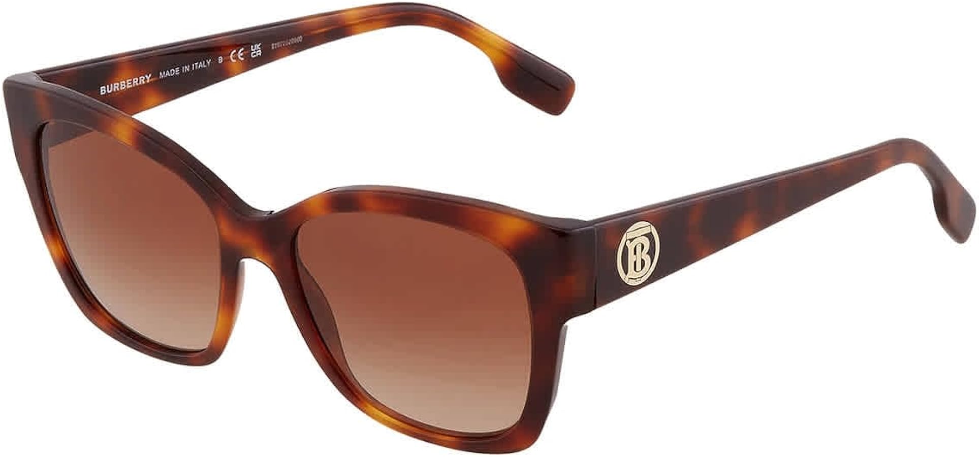 Amazon.com: BURBERRY BE 4345 331613 Light Havana Plastic Square