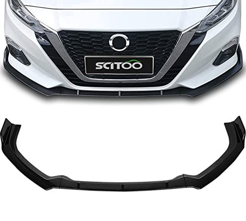 SCITOO 3PCS Black PP Front Bumper Body Kit Spoiler Chin Spoiler Front Lip Fit for 2019-2021 for Nissan for Altima Air Dam