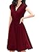 Allegra K Women's Crossover Deep V-Neck Dress