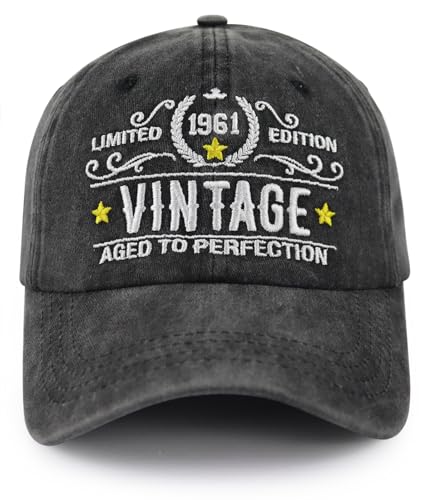 Cappello per 69°, 68°, 67°, 66°, 65°, 64°, 63°, 62°, 61°, 60°, regalo di compleanno, vintage 1955, 1956, 1957, 1958, 1959, 1960, 1961, 1962, 1963, 1964, 1961, Taglia unica