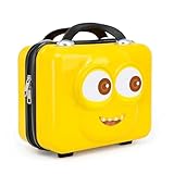 Zinnia Traveling Hand Bag for Men & Women Luggage, Hard Case Silicon Handle Mini Suitcase Vanity Bag for Women, Girls & Men (Minions Yellow)