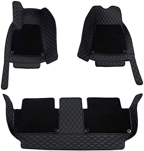 Image of Auto Hub Premium 7D car mat Vento, Luxury Double-Stich 7d Car Floor Mat Complete Set, 100% Waterproof and Washable, Color : Black