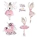 Droomhuis Vinilos Decorativos Unicornio Rosa de Niña de Ballet Pegatinas Infantiles Pared Para Cuarto de Niñas Cuarto de Niños Jardín de Infantes Pegatinas Pared Decorativas