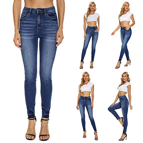 VIPONES Women Jeans High Waisted Skinny Stretchy Soft Slim Fit Distressed Comfy Classic Jeggings Denim Pants - Image 4