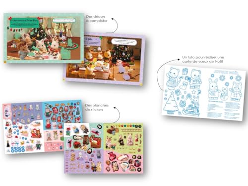Sylvanian Families – Mes stickers de Noël – Cahier de scènes de Noël à décorer avec des stickers – Dès 6 ans: Avec plus de 300 stickers !